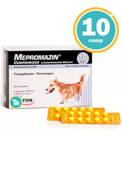 Imagen de Mepromazin Tranquilizante Caninos 10 mg blíster 10 comp