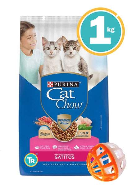 Imagen de CAT CHOW Gatitos 1Kg + Pelota