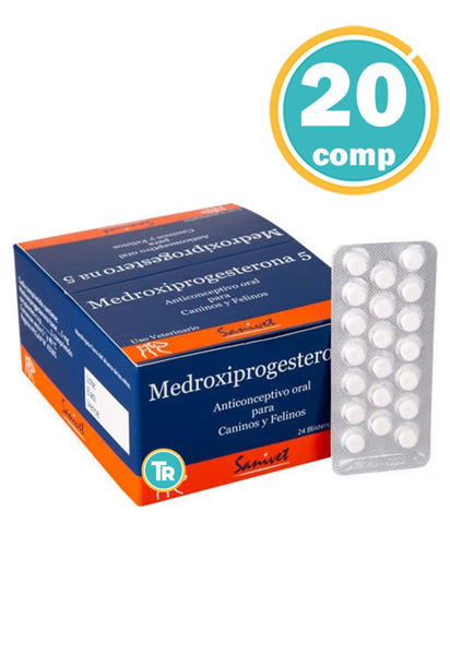Imagen de MEDROXIPROGESTERONA Anticonceptivo Animal  20 comprimidos