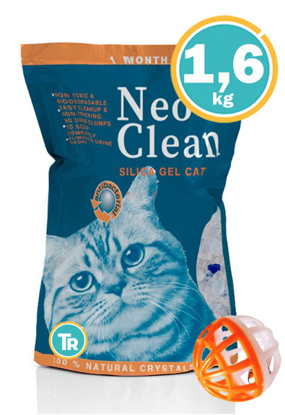 Imagen de SANITARIO NEOCLEAN SILICA GEL 1.6KG + PELOTA CASCABEL