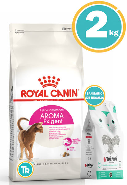 Imagen de ROYAL CANIN Aroma Exigent 2kg + Sanitario
