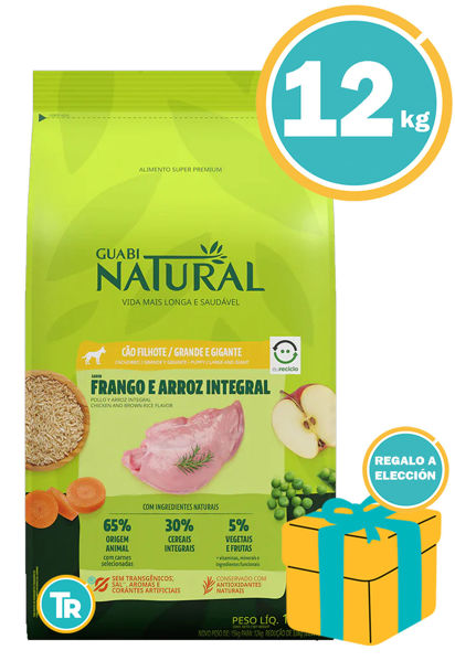 Imagen de GUABI Alimento Perro Cachorro Raza Grande 12kg Pollo y Arroz integral