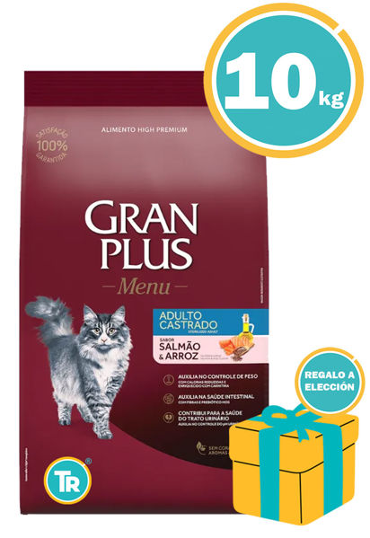 Imagen de GRAN PLUS ALIMENTO ADULTO CASTRADO 10.1KG (SALMON Y ARROZ)