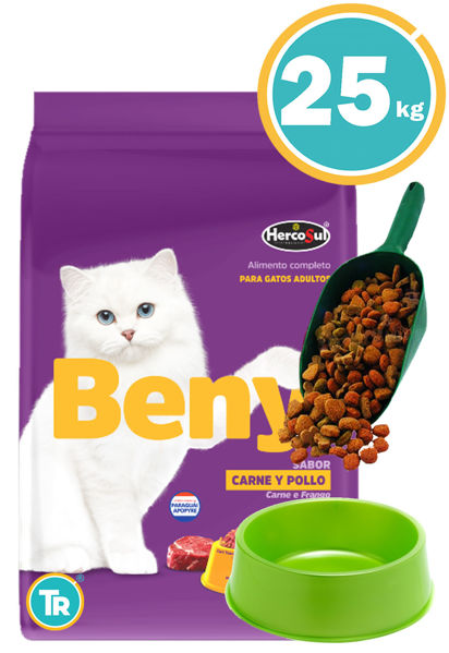 Imagen de BENY GATO ADULTO 25 KG + Pala dosificadora + Comedero