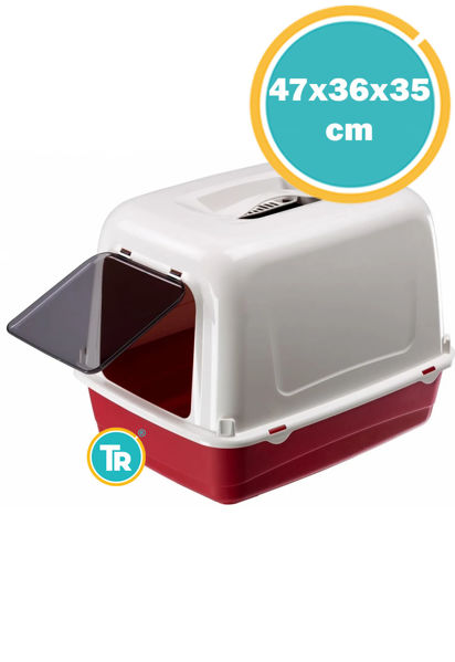 Imagen de Baño Bandeja Sanitaria para Gatos CLEAR CAT 10 - Rosso