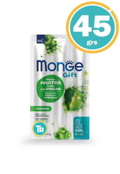 Imagen de MONGE GIFT PERRO STICK TRAINING DUCK & SPIRULINA 45GR