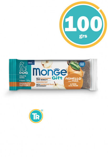 Imagen de MONGE GIFT PERRO BARS MOBILITY LAMB & PEAR 100GR