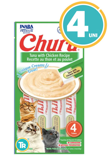Imagen de SNACK GATO CHURU ATUN Y POLLO 56GR