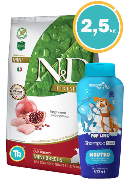 Imagen de NYD Prime Perro Cachorro Razas Mini 2,5 kg + Shampoo