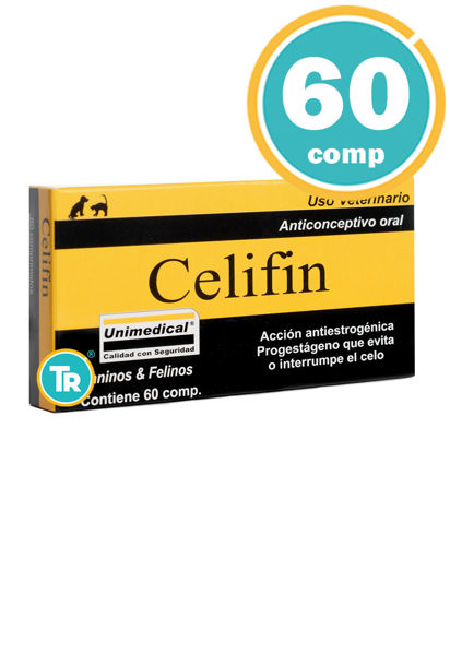 Imagen de CELIFIN 60 COMP - PROGESTAGENO QUE EVITA O INTERRUMPE EL CELO