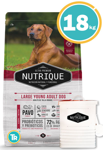 Imagen de Nutrique Perro Adulto Raza Grande 15 + 3 kg + Lata
