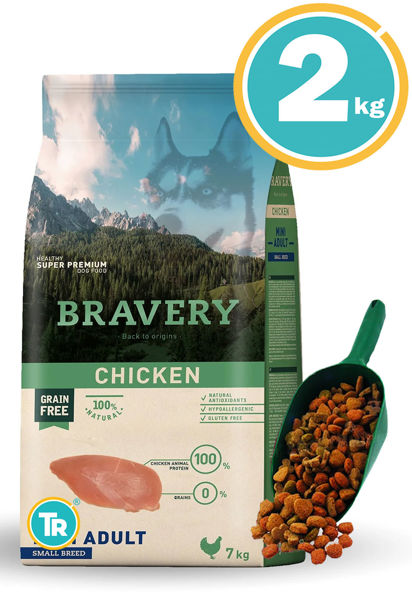 Imagen de BRAVERY PERRO ADULTO RAZAS PEQUEÑAS 2 KG + Pala