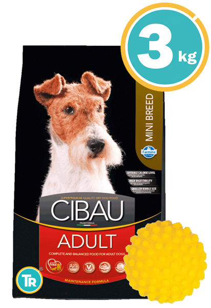 Imagen de CIBAU Perro  Adulto Raza Pequeña 3 Kg + Pelota