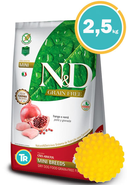 Imagen de NYD Perro Adulto Razas Pequeñas 2.5 kg + Pelota