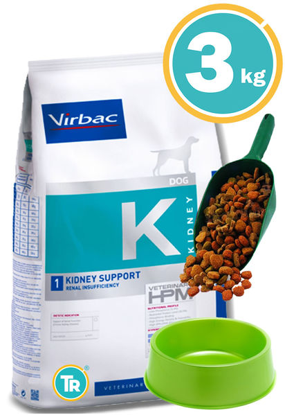 Imagen de HPM Virbac Perro Cuidados Renales Kidney Support 3kg + Pala + Comedero