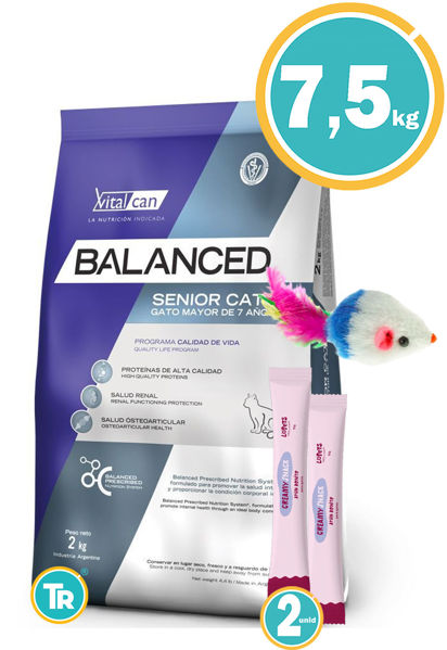 Imagen de BALANCED Gato Senior 7,5kg + Salsa + Ratón