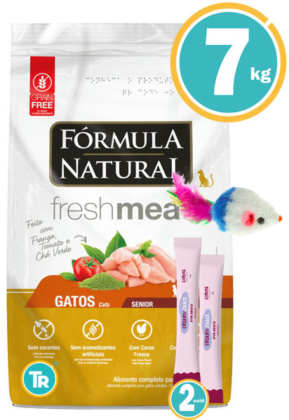 Imagen de FORMULA NATURAL FRESH MEAT GATO SENIOR 7KG + Salsas + Ratón