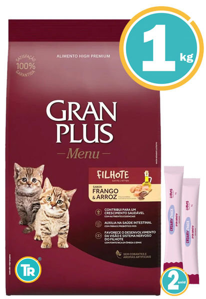 Imagen de GRAN PLUS Gatito Sabor Pollo Y Arroz 1KG + Salsa