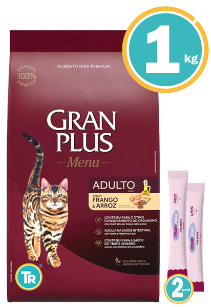 Imagen de GRAN PLUS Gato Adulto Sabor Pollo y Arroz 1KG + Salsas
