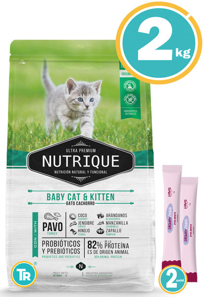 Imagen de NUTRIQUE Gato Kitten 2 kg + Salsas