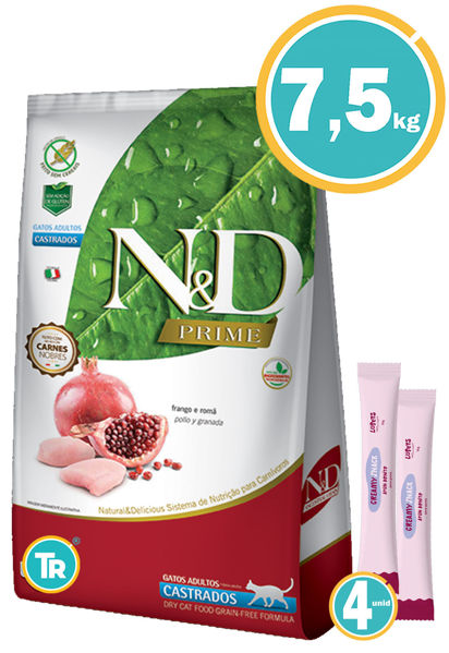 Imagen de NYD Prime Feline  Gato Castrado 7,5 kg + Salsas