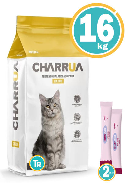 Imagen de CHARRUA Gato Adulto 16 KGX2 + Snack