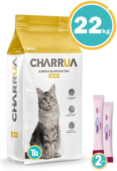 Imagen de CHARRUA Gato Adulto 22 KG + Snack