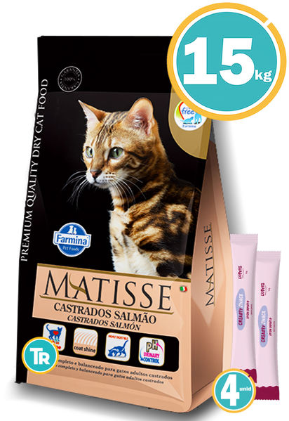 Imagen de MATISSE Gato Castrado Salmón 15kg + Snack