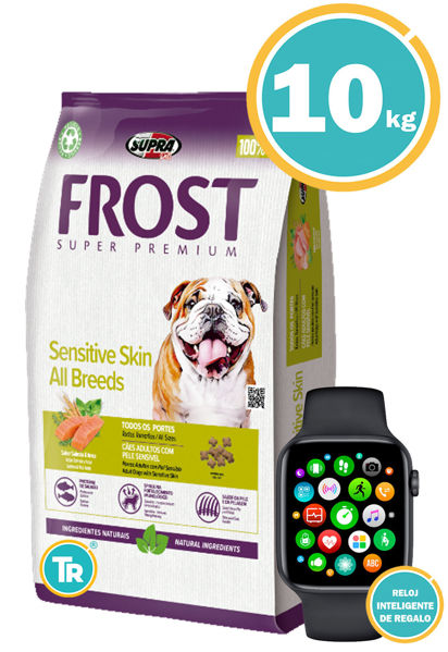 Imagen de FROST Piel Sensible Pescado y Arroz 10kg + Reloj inteligente