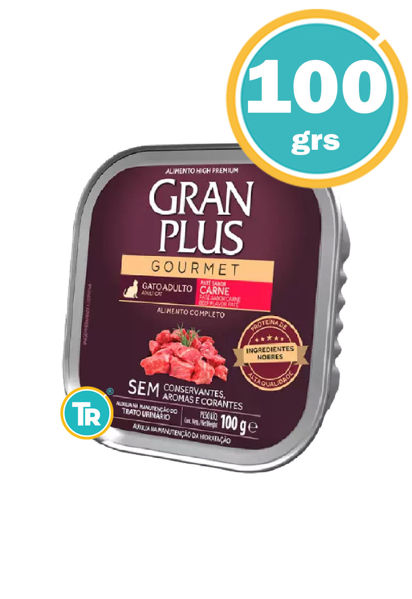 Imagen de PATE GRAN PLUS GATO ADULTO CARNE 100GRS