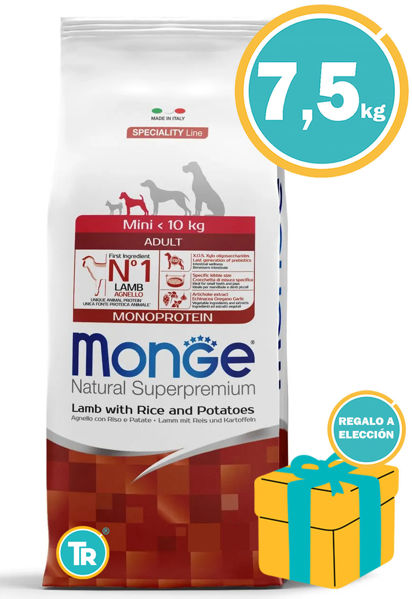 Imagen de MONGE MONOP MINI ADULT LAMB & RICE 7.5KG