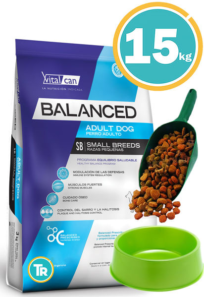 Imagen de BALANCED Perro  Adulto Razas Pequeñas 15 kg + Pala + Comedero