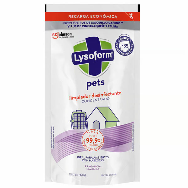 Imagen de LYSOFORM LIMPIADOR LIQUIDO REPUESTO PETS 420ML