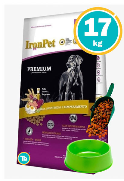 Imagen de IRON PET Adulto Razas Grandes 17 + Comedero y pala
