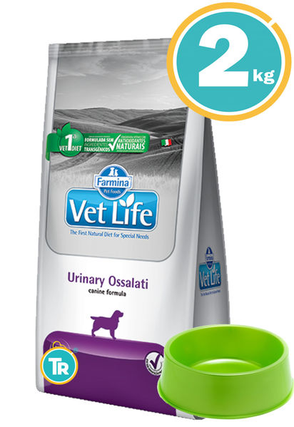 Imagen de VET LIFE CANINE URINARY OSSALATI 2KG + Comedero