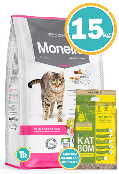 Imagen de MONELLO GATO ADULTO 15KG (SALMON Y POLLO)