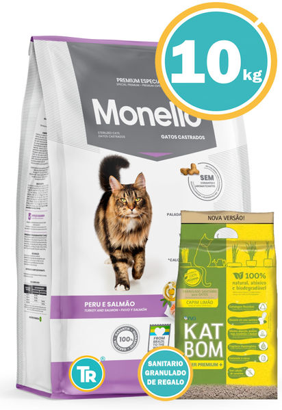 Imagen de MONELLO GATO CASTRADO 10KG (PAVO Y SALMON)