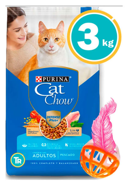 Imagen de CAT CHOW ADULTOS PESCADO 3KG + Pelota