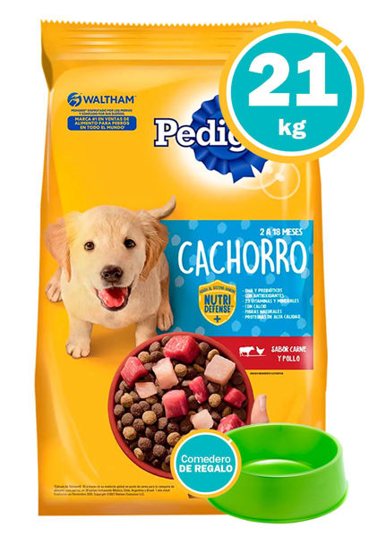 Imagen de PEDIGREE Perros Cachorros 21 Kg+ Comedero de Regalo + Envío gratis