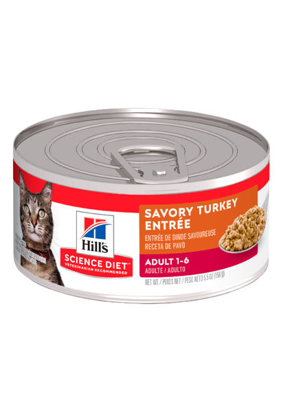 Imagen de Lata Hill's Gato Adulto Savory Turkey 156g