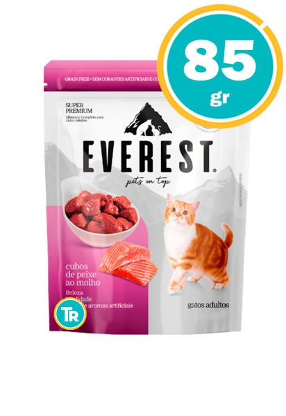 Imagen de Snack Everest Gato Adulto Pescado En Cubos 85Grs