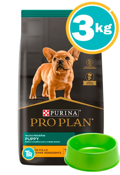 Imagen de PRO PLAN DOG CACHORROS SMALL BREED 3KG + COMEDERO