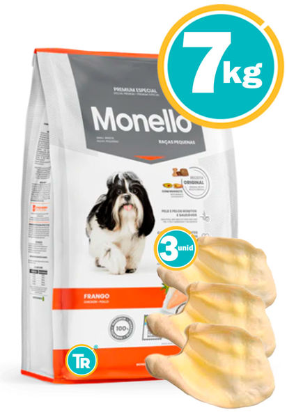 Imagen de MONELLO PERRO ADULTO PEQUEÑO 7KG (POLLO) + OREJAS