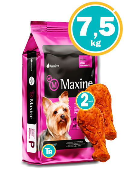 Imagen de MAXINE Perro Adulto Razas Pequeñas 7,5kg + patas de pollo