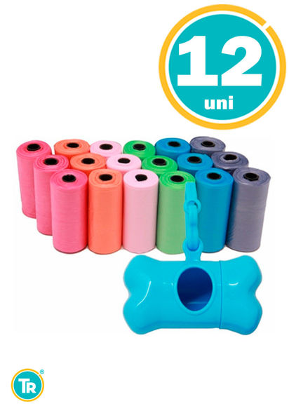 Imagen de KIT 12 ROLLOS BOLSITA + DISPENSADOR