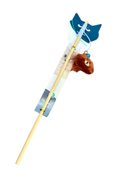 Imagen de JUGUETE GATO VARA PELUCHE C/CINTA KP-260