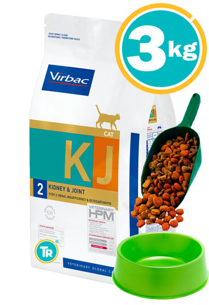 Imagen de HPM VIRBAC GATO ETAPA 2 KIDNEY & JOINT 3KG + COMEDERO + PALA