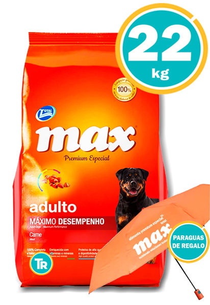 Imagen de MAX Máximo Desempeño Perro Adulto 20 + 2 kg + Paraguas