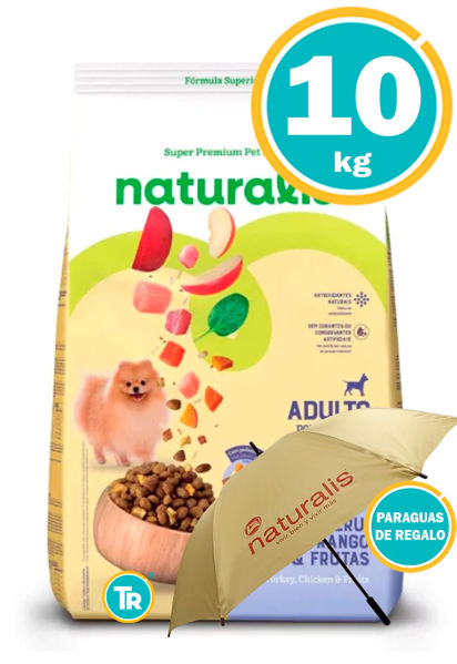 Imagen de NATURALIS Perro Adulto raza Pequeña Pavo, Pollo y Frutas 10,1 + Paraguas