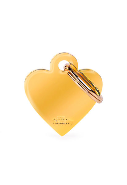 Imagen de CHAPITA CORAZÓN PEQUEÑO LATÓN DORADO